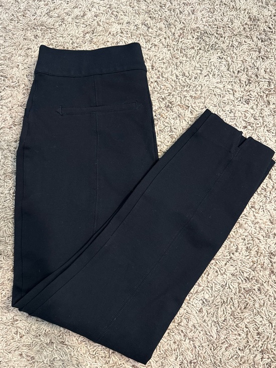 Pants - SPANX Perfect Pant Black Ponte Pull On Slim Straight Pants Size M